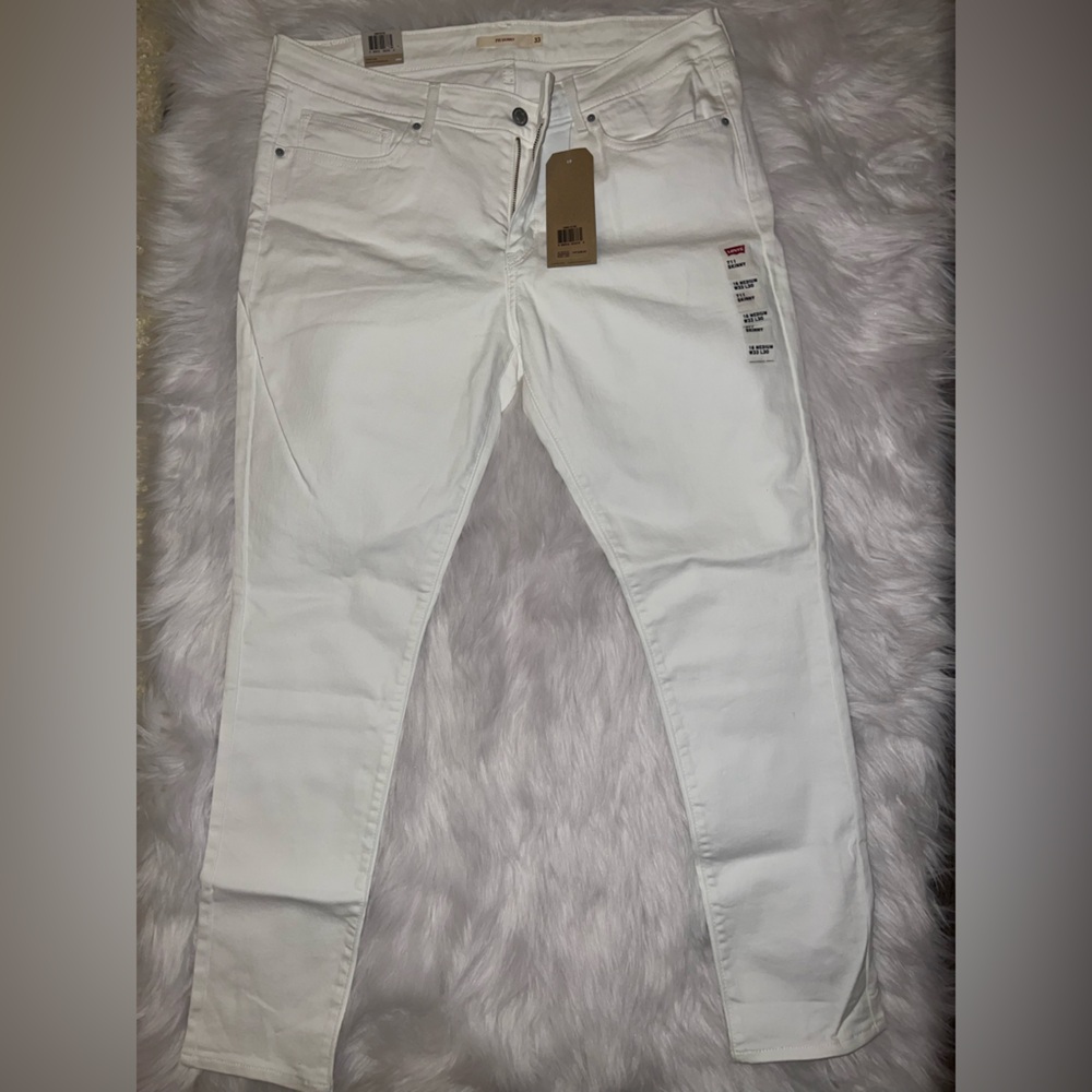 White Levis 711 skinny jeans - Picture 2 of 6
